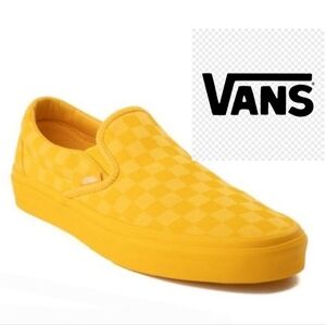 VANS Classic Mono Checkerboard Slip-On Sneakers